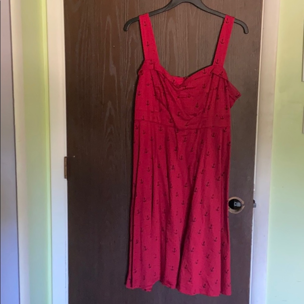 Red anchor dress